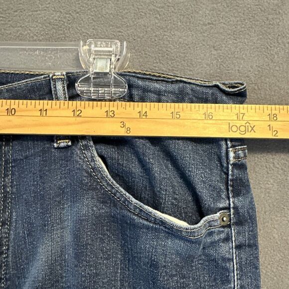 Levis 505 Straight Leg Jeans Men 36x34 Actual 34x33 Regular Fit Med Wash Classic - Picture 6 of 10